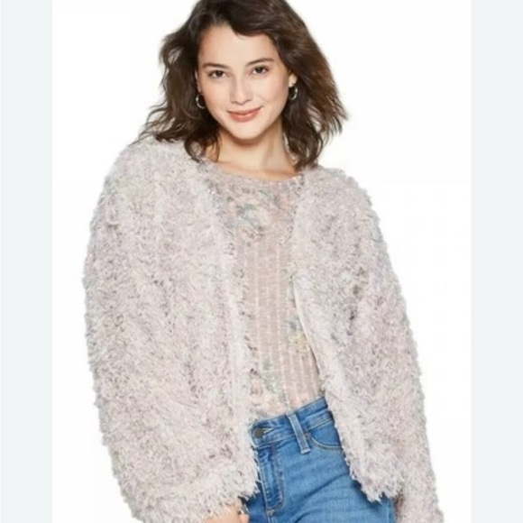 Ellison Women's Fuzzy Cardigan - Cream - Picture 1 of 7